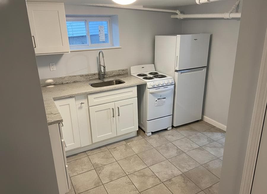 Kitchen remodel in progress in a Bridgewater, MA home