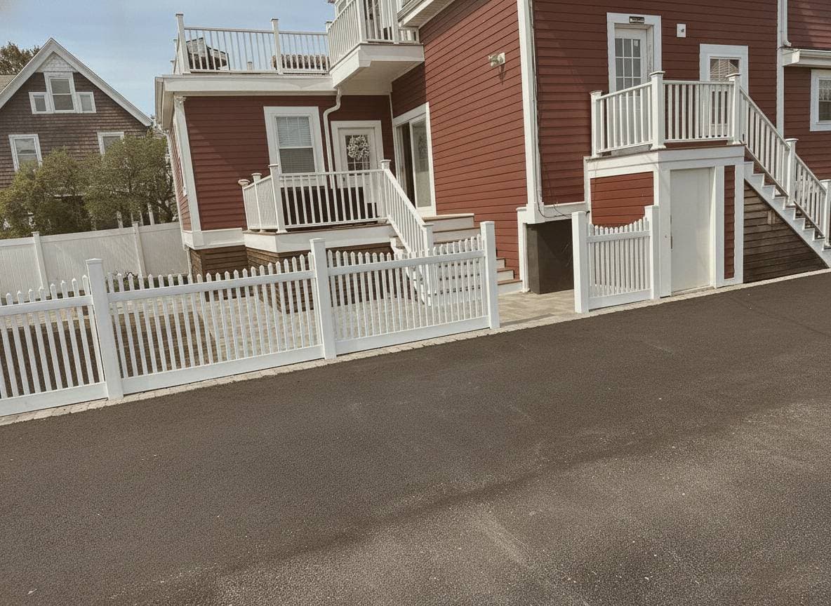 Exterior remodeling work underway on a South Shore, MA home
